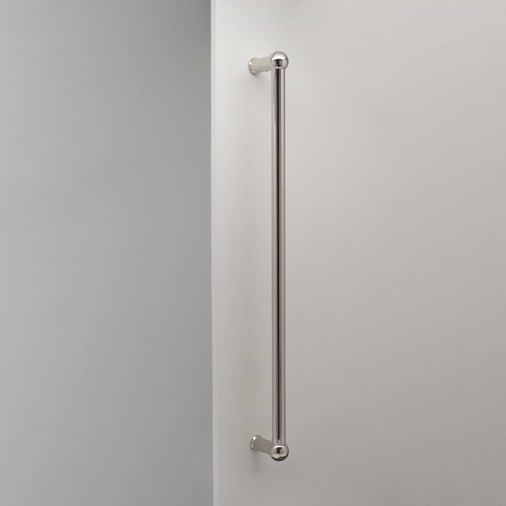 Polished Nickel Harper Single Pull Handle 500mm on White Background