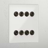 8G Toggle Retractive Switch - Clear Bronze