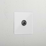 1G Retractive Toggle Switch - Clear Bronze