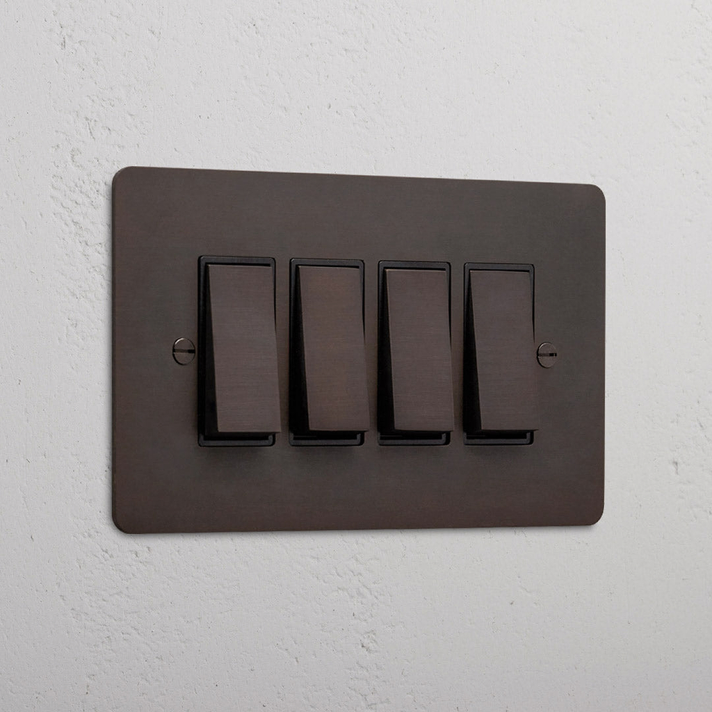 4G Two Way Rocker Switch | Bronze | Switches & Sockets – Corston