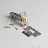 Polished Nickel Strong Latch 60mm on White Background