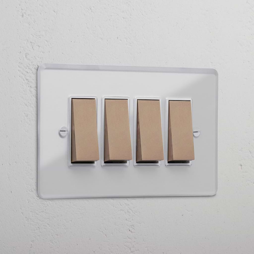 Switch Rocker With Socket 4G Two Way Rocker Switch | Clear Antique Brass White | Switches ...