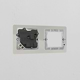 1G 50mm Module & Single Socket UK Plate - Polished Nickel White