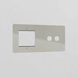 1G 50mm Module & 2G Switch Plate - Polished Nickel
