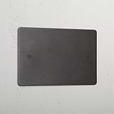 Bronze blank plate on white background