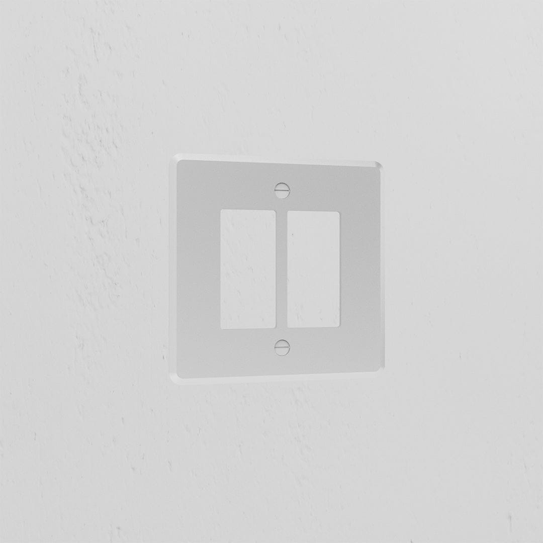 2G Rocker Switch Plate - Clear White