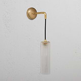 Antique Brass Hanging Light on Wall