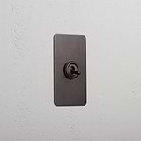 1G Architrave Retractive Toggle Switch - Bronze