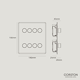 8G Two Way Dimmer Switch - Clear Polished Nickel