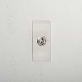Elegant polished nickel 1 gang 2 way architrave toggle light switch