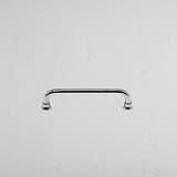 Polished Nickel Sycamore Furniture Handle on White Background