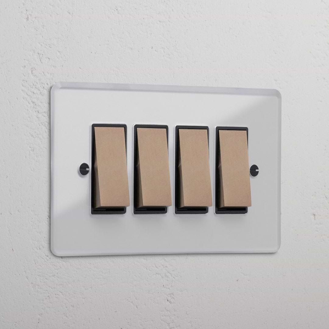 Switch Rocker On Socket 4G Two Way Rocker Switch | Clear Antique Brass Black | Switches ...
