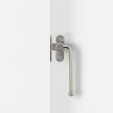Southbank Casement Window Handle With Plate Right – Polished Nickel