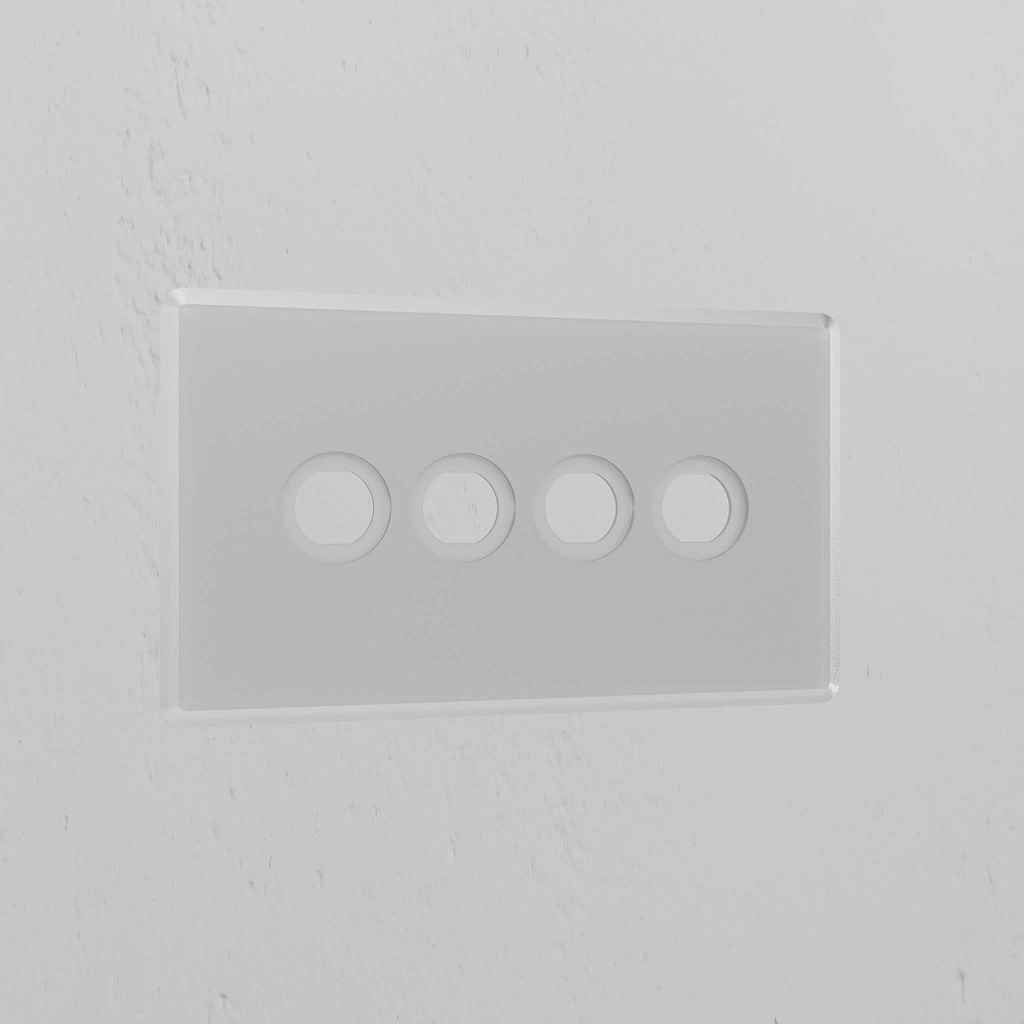 4G Switch Plate - Clear