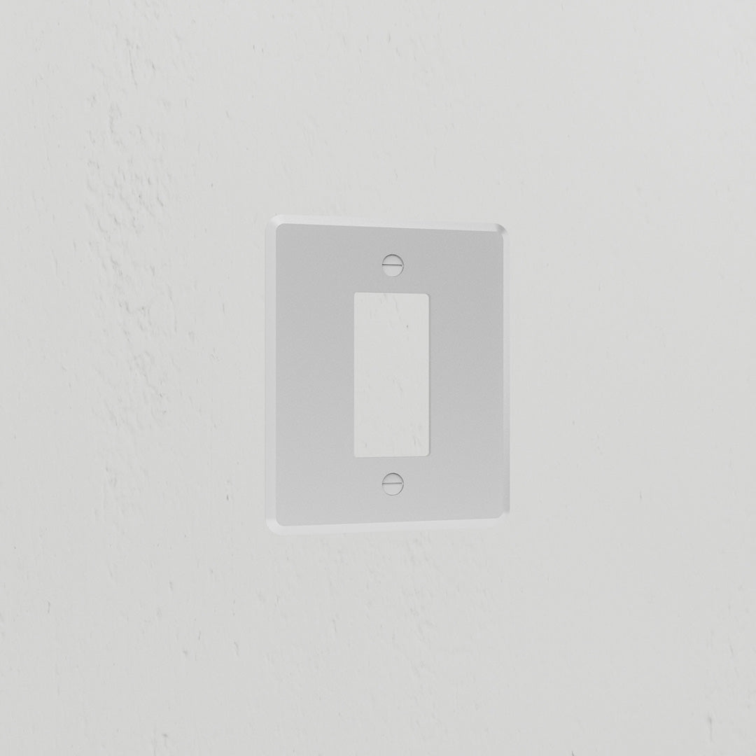 1G Slimline Rocker Switch Plate - Clear White