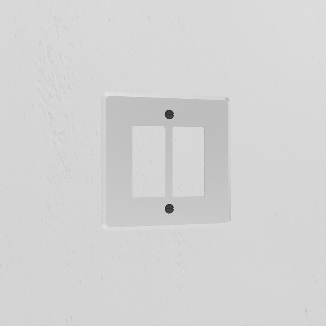 2G Rocker Switch Plate | Clear Black | Switches & Sockets – Corston