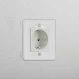 Schuko-Modul – Durchsichtig + Weiß – Sicherer Stromanschluss