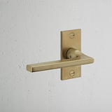 Clayton fixer Türgriff kurzes Schild – Antikes Messing  
