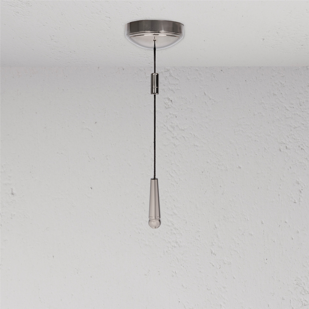 Badezimmer Decken Zugschnur-Schalter - Poliertes Nickel