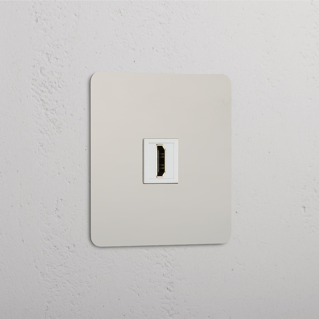 High-Definition-Videozubehör: HDMI-Modul – Poliertes Nickel + Weiß