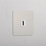 High-Definition-Videozubehör: HDMI-Modul – Poliertes Nickel + Weiß
