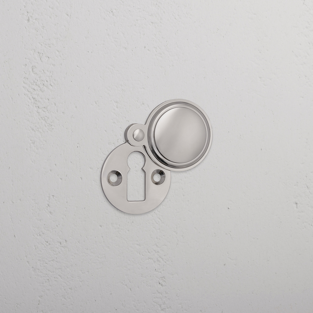 Canning Schlüsselrosette mit Abdeckung – Poliertes Nickel