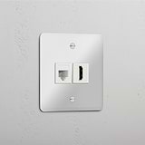 RJ45- und HDMI-Modul mit Doppelfunktion – Durchsichtig + Weiß – vielseitige Konnektivitätslösung