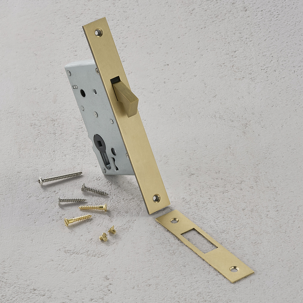 Zirkelriegelschloss (50 mm) – Antikes Messing