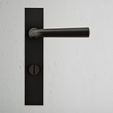 Apsley gefederter Türgriff langes Schild + Drehknopf – Bronze  