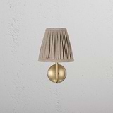 Kleine Wandleuchte Malvern natürliches Beige – Frontalaufnahme