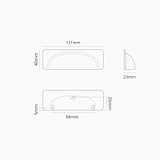 Elm Muschelgriff (84 mm) – Poliertes Nickel