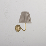 Malvern kleine Wandleuchte natürliches Beige - Antikes Messing