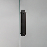 Bronze Harper Stoßgriff 2x mit Schild 320 mm – auf weißem Hintergrund