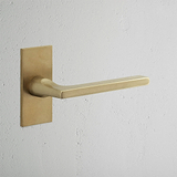 Clayton fixer Türgriff kurzes Schild – Antikes Messing  
