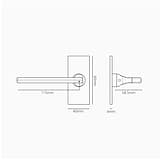 Clayton fixer Türgriff kurzes Schild – Antikes Messing  