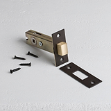 Bronze Badezimmerschloss 60 mm – auf weißem Hintergrund