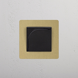 Interruptor simple hotelero para llave tarjeta - Latón antiguo y negro