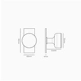 Pomo para puertas Onslow con placa corta (fijo) - Bronce