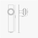Pomo para puertas Poplar con placa larga (con muelle) - Latón antiguo