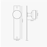 Pomo para puertas Onslow con placa larga (con muelle) - Bronce
