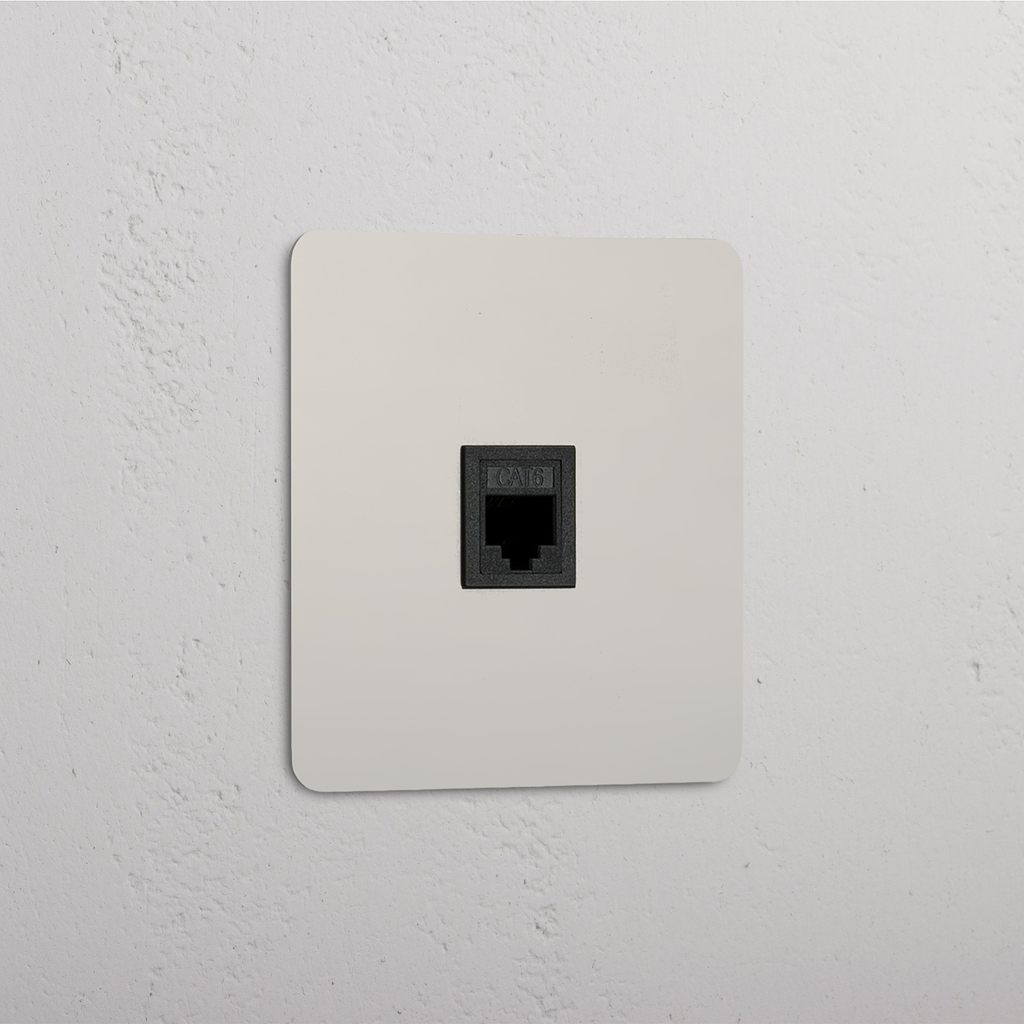 Accesorio para conexión de red: Módulo individual RJ45 en níquel pulido y negro