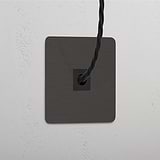 Salida de cable simple - Bronce y negro