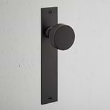 Pomo para puertas Onslow con placa larga (fijo) - Bronce
