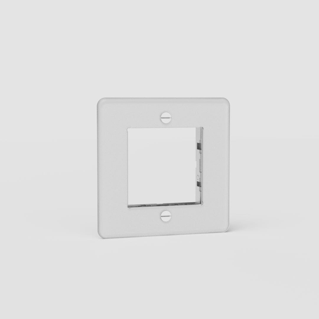 Placa de interruptor individual de 45mm EU en traslúcido y blanco - Accesorio esencial para interruptor