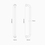 224mm sycamore furniture handle dimensions