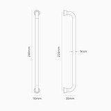 Tirador para muebles Sycamore de 224 mm - Níquel pulido