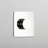Interruptor para control de la intensidad de la luz: Interruptor individual regulador de luz en níquel pulido