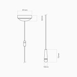 Interruptor de cuerda para baño - Bronce