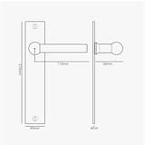 Manilla para puertas Harper con placa larga (fija) - Latón antiguo