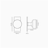 Pomo para puertas Onslow con placa corta (fijo) - Latón antiguo